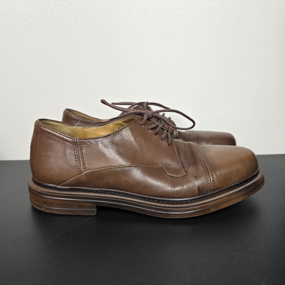 Cable‎ & Co Shoes Mens Size 8.5 Brown Cap Toe Leather Derby Dress Oxford Italy